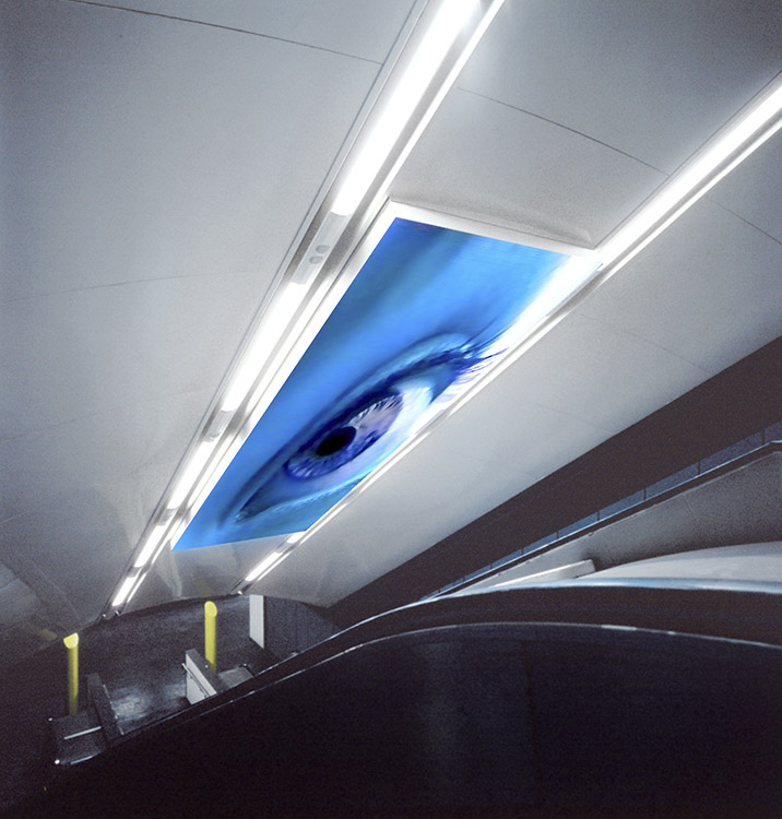 Bianco-Valente, Rem, 2002, lightbox, Stazione Rione Alto, Metropolitana di Napoli