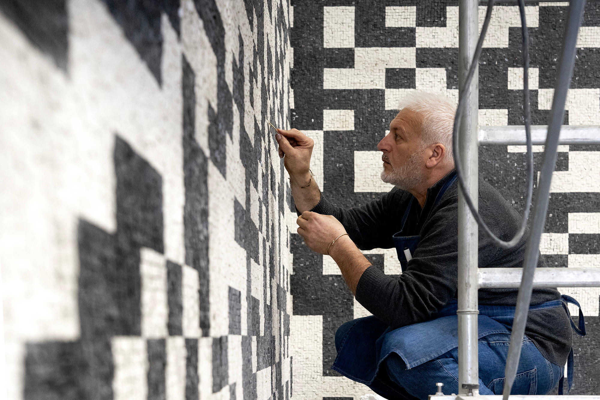 Completion of Land Code mosaic work Naples